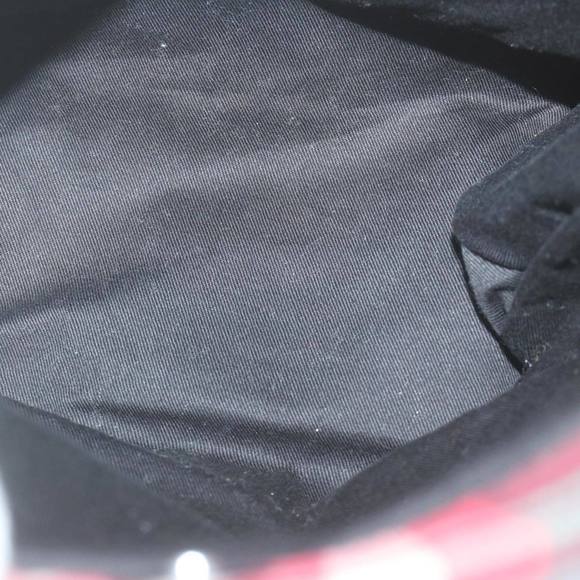 BURBERRY Nova Check Hand Bag Canvas Red Beige Auth bs11653 - Picture 11 of 16